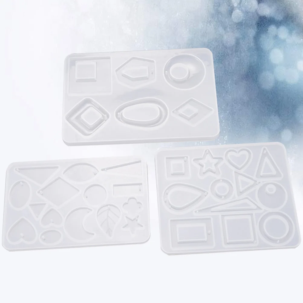 3 قطع من قوالب السيليكون القابلة لإعادة الاستخدام لصنع المجوهرات بنفسك وقلادة وأساور وخواتم ومشاريع قالب القرط