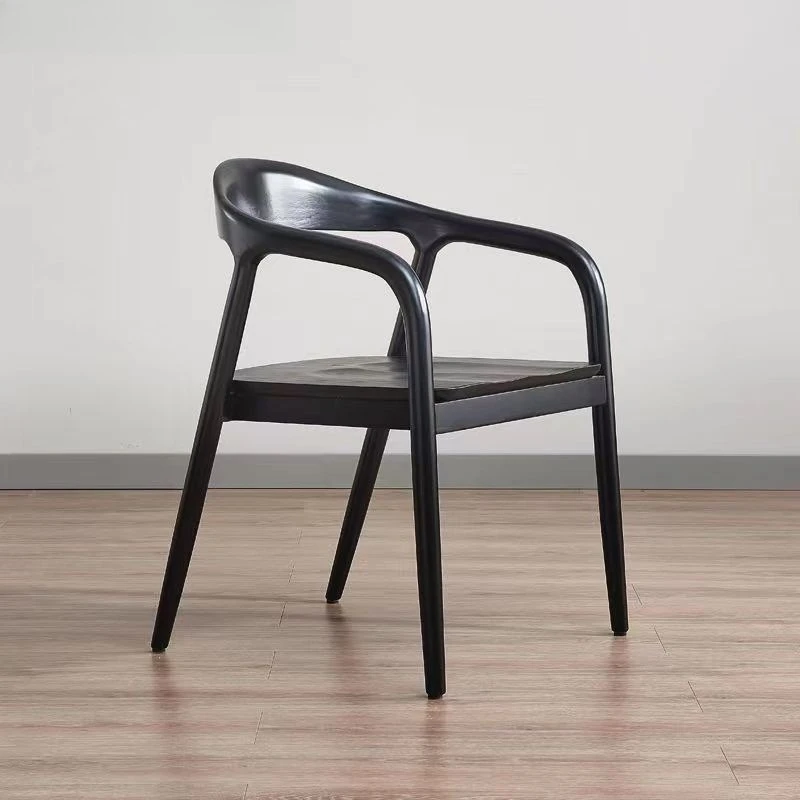 Solid wood log armrests negotiate the combination of backrests, desks and chairs