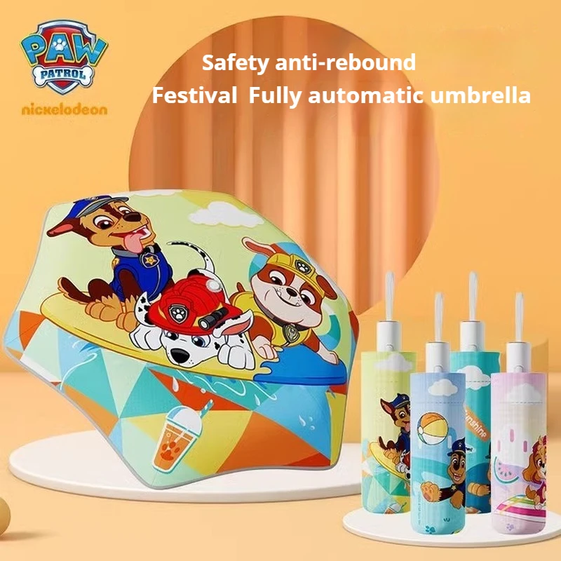 Paw Patrol Children Umbrella Sunshade Automatic Folding Umbrella Rain And Rain Dual Use Boys Girls Going To School Birthday Gift