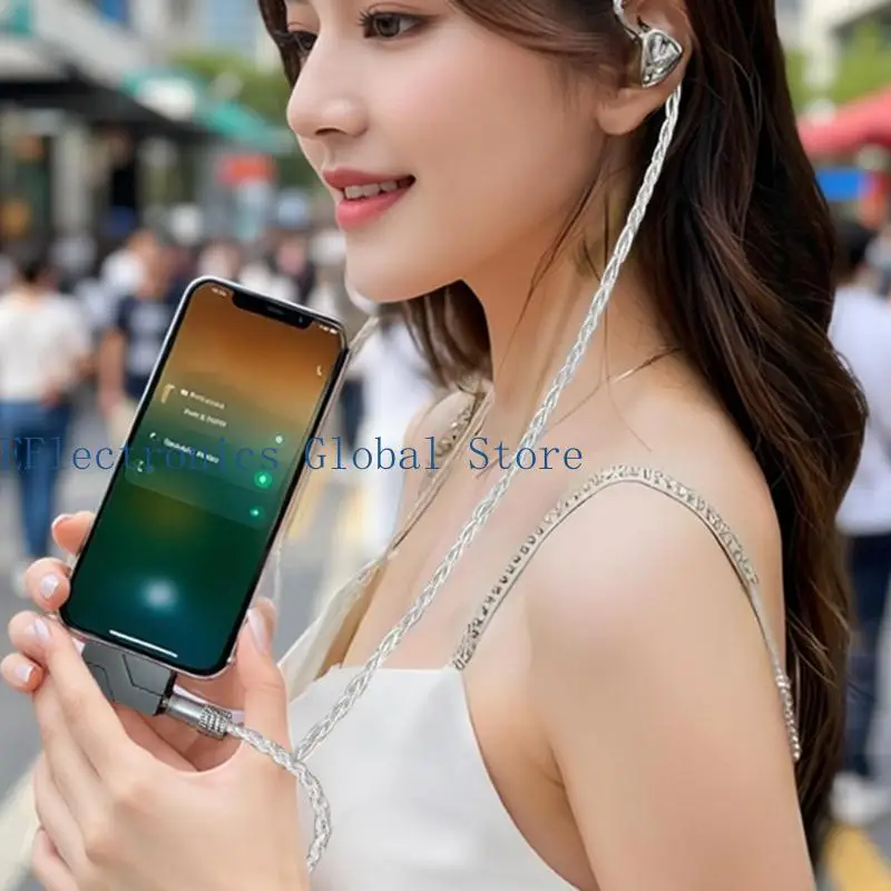 462B Type C Auditory Adapter With 3.5mm 4.4mm Output Delivers Studio Grade 384kHz