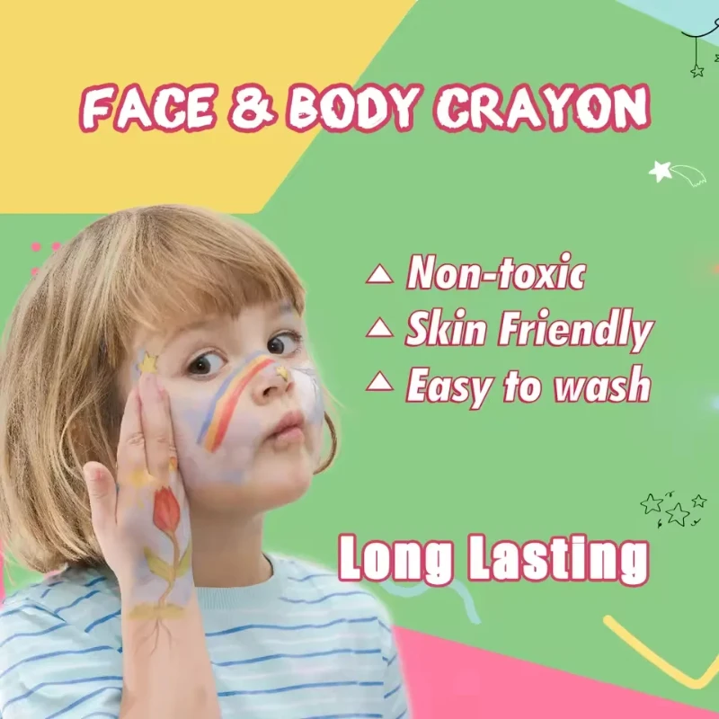 مجموعة أقلام تلوين طلاء الوجه مكونة من 28 قطعة، أعواد مكياج احترافية وآمنة وغير سامة لكرنفال الهالوين، كرنفال/ماردي جراس/ماسكيرا