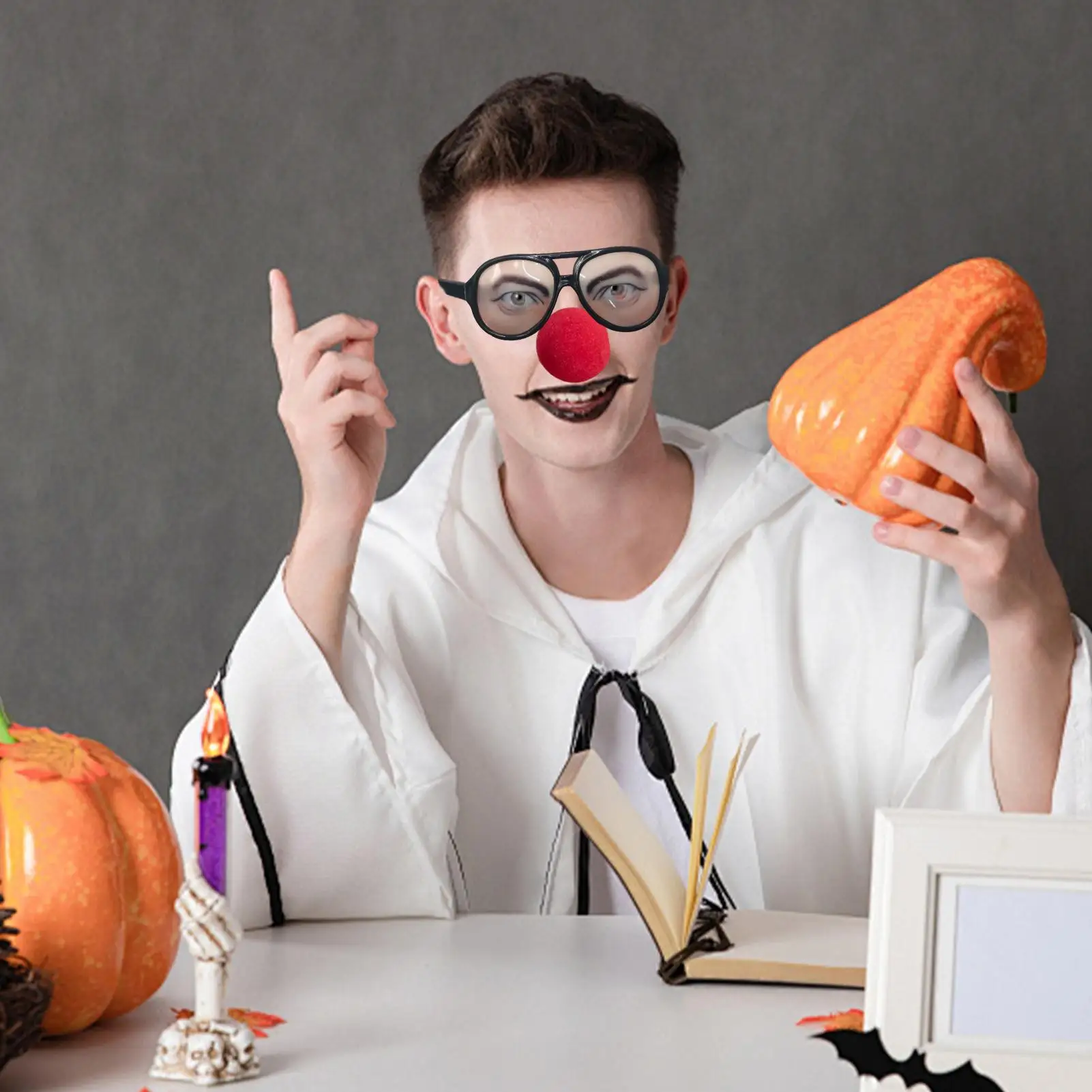 Scherzo Travestimento Occhiali Occhiali maschili e femminili per scherzi Aspetto unico Feste Accessorio per riunione di famiglia Halloween