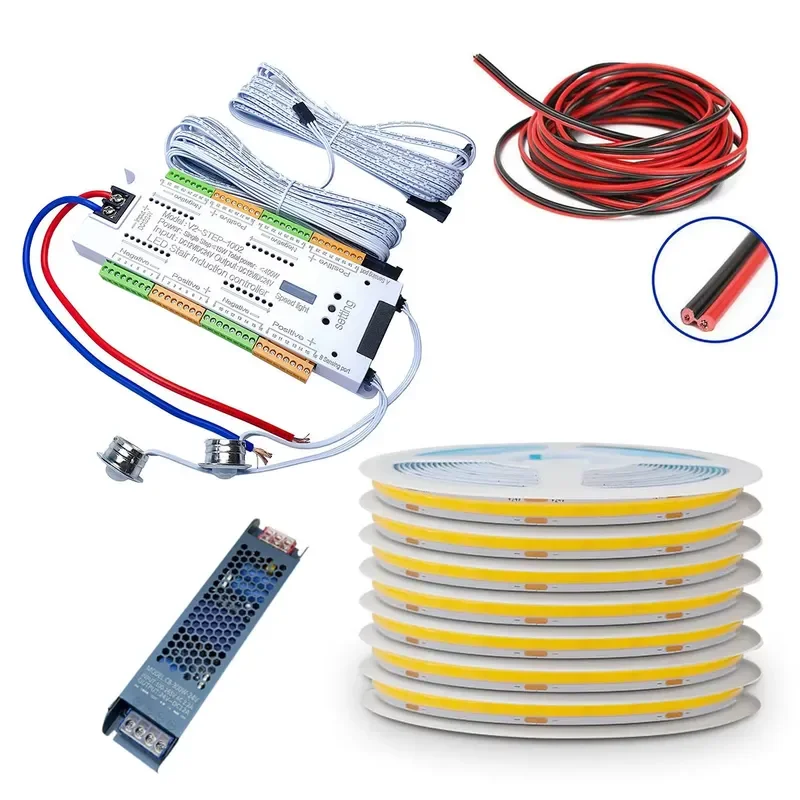 Hot Selling 32 Channel Smart Strip Lights DC12V 24V 500W Stair Induction Controller Adjustable Step Light System Featuring