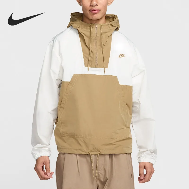 Nike Woven Button Placket Woven Jacket Spring Autumn Business Commute Neutral Daily Outer CoatHJ1958-133 1PCS