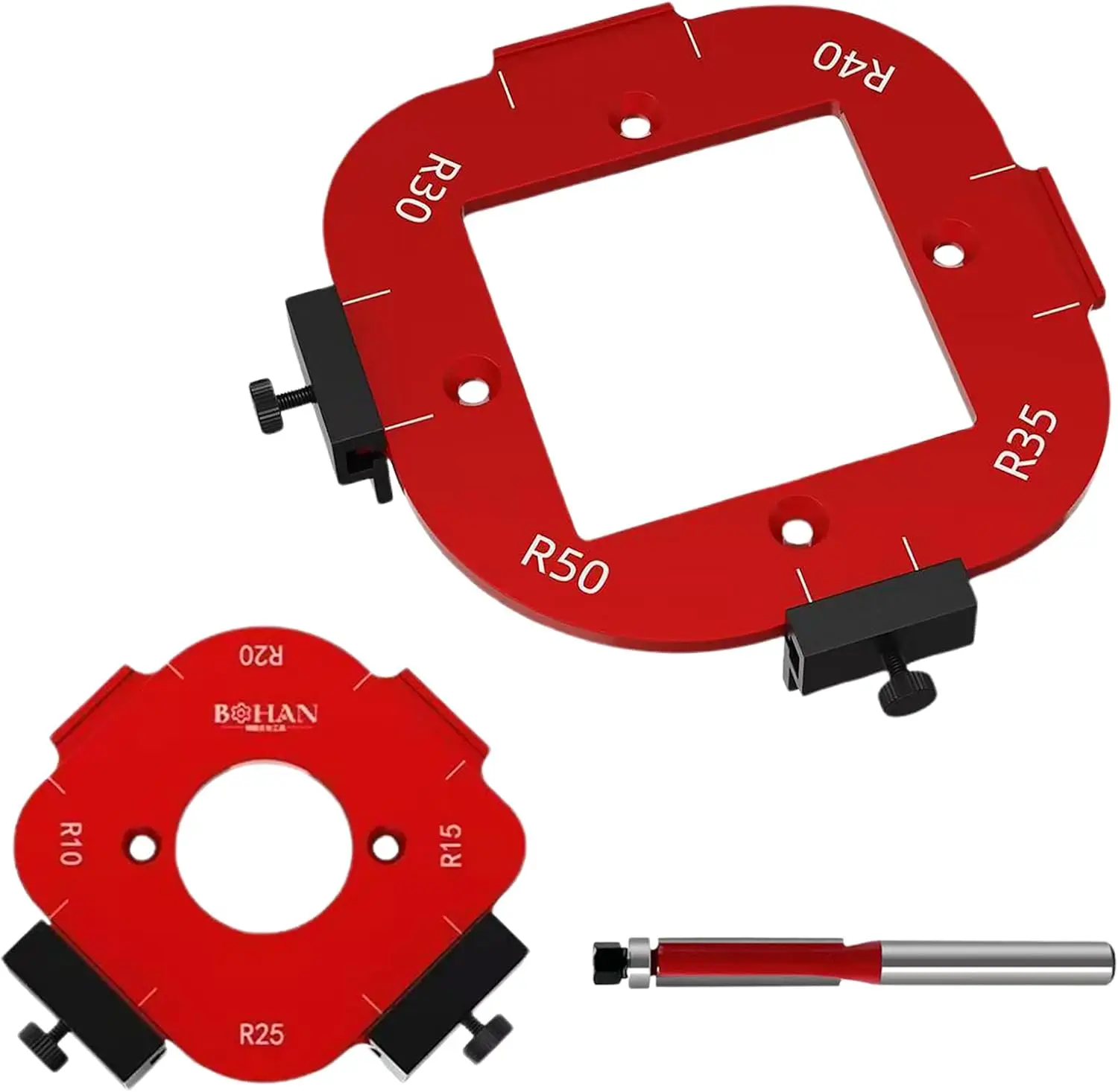 مجموعتان من قوالب التوجيه لأعمال النجارة، مجموعة قوالب رسائل التوجيه، مجموعة دليل توجيه الزاوية R10/R15/R20/R25/ R30/R35/R40/R50