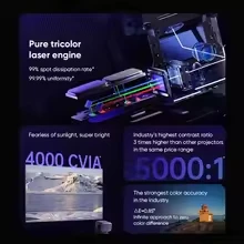 JMGO N3 Ultra 4K Home Theater Projector 4000 CVIA Triple Laser 240Hz 5000:1 Contrast Ratio Laser TV for Home Cinema