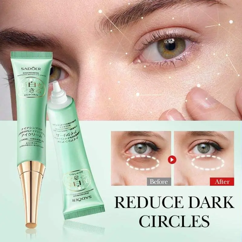 20g Remove Dark Circles Bag Wrinkle Removal Eye Cream Serum Niacinamide Whitening Bright Eye Cream