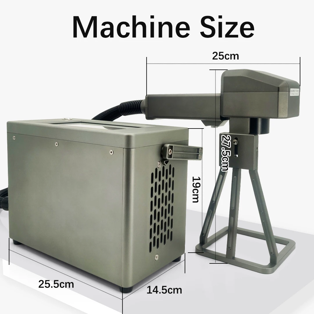 20w 30W Handheld Fiber Laser Marking Machine Max Laser Source Engraving Stainless Steel Copper Aluminium Paint Remove