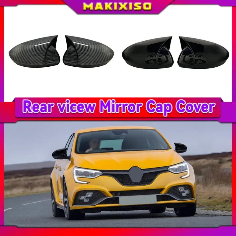 

Bat Style Mirror Cover For Renault Megane 4 2016 2020 Rearview Mirror Cover 2 Pieces Cover Glossy Black Car Shields Exterior