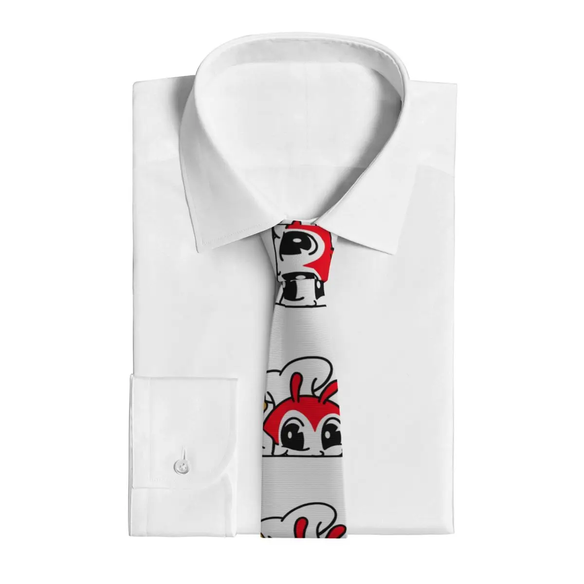 JOLLIBEE PEEKING CUTE CHICKEN JOY FILIPINO Necktie for Men Silk Polyester 8 cm Neck Ties Party Business Tie Classic Gravatas