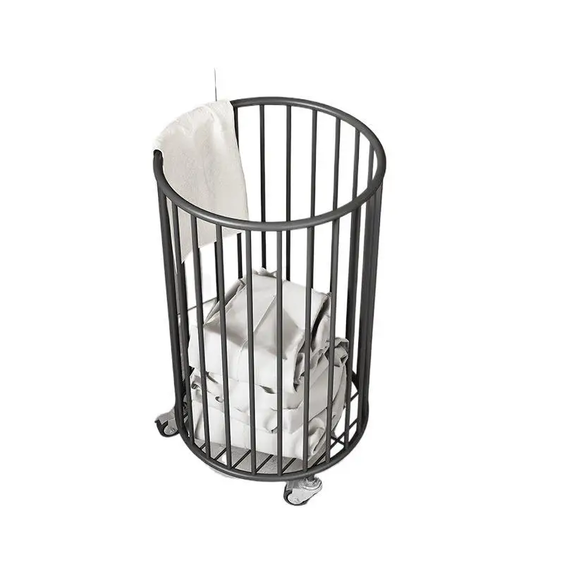 

New Nordic light luxury dirty clothes storage basket bathroom home bath dirty clothes basket, bathroom wrought iron storage bask