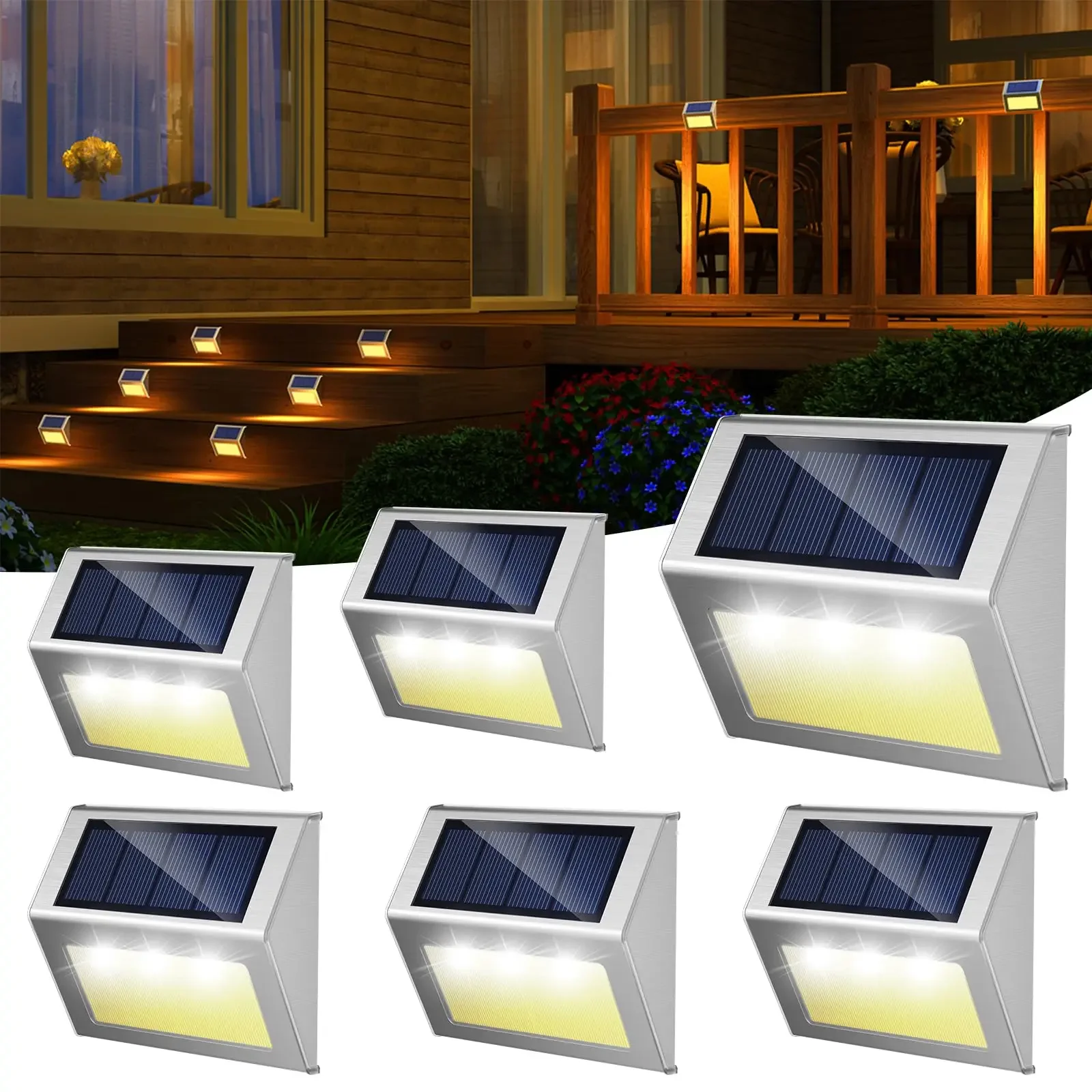 

Outdoor Solar Light Solar Powered Deck Lights Waterproof Outside Light for Garden Backyard Patio Yard Fence Post Stair Step Wall