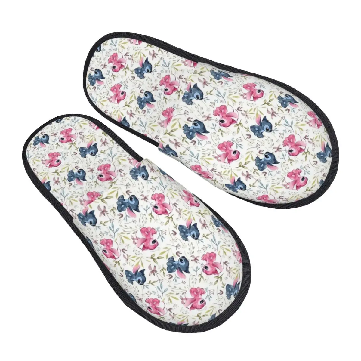 Zapatillas de algodón Stitch And Angel Home, antideslizantes, Lilo y Stitch Hawaii, chanclas suaves de espuma viscoelástica para interiores