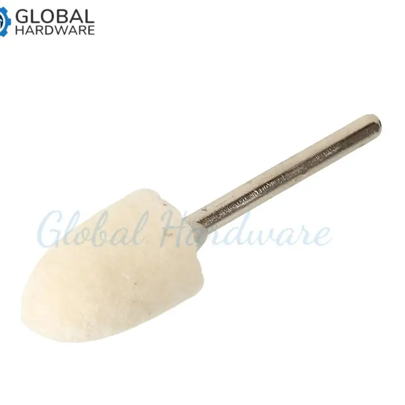 Wool Felt Mounted Polishing Buffing Wheel OD 12mm grinding head For Dremel Drill Rotary Tool 3mm Shank
