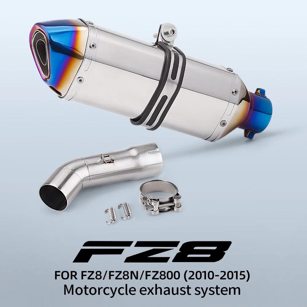 

Fz8fz8n Fz8s Fz800 выхлопная система мотоцикла из нержавеющей стали, модификация глушителя соединения трубы средней цепи 2010-2015