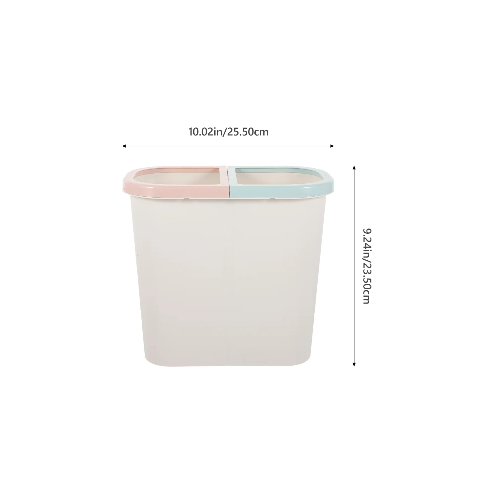 Dual Trash Can Plastic Recycle Bin Dual Compartments Garbage Can Dry Wet Waste Can Classified Trash Can Rubbish Bin