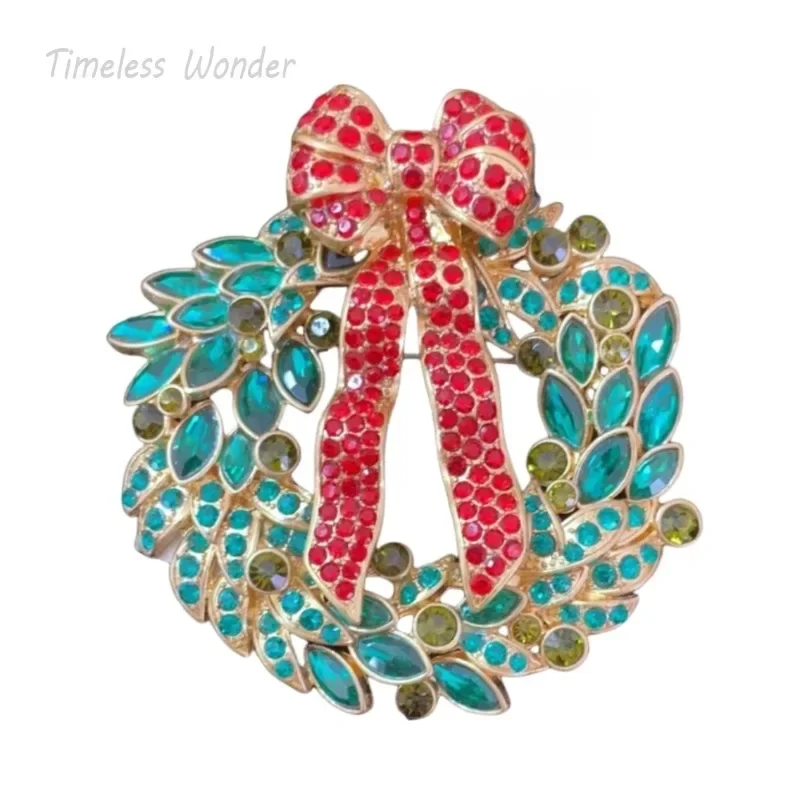 

Timeless Wonder Fancy Zircon Geo Bowknot Floral Brooch Pins for Women Designer Jewelry Runway Rare Luxury Cute Gift Top Mix 4444