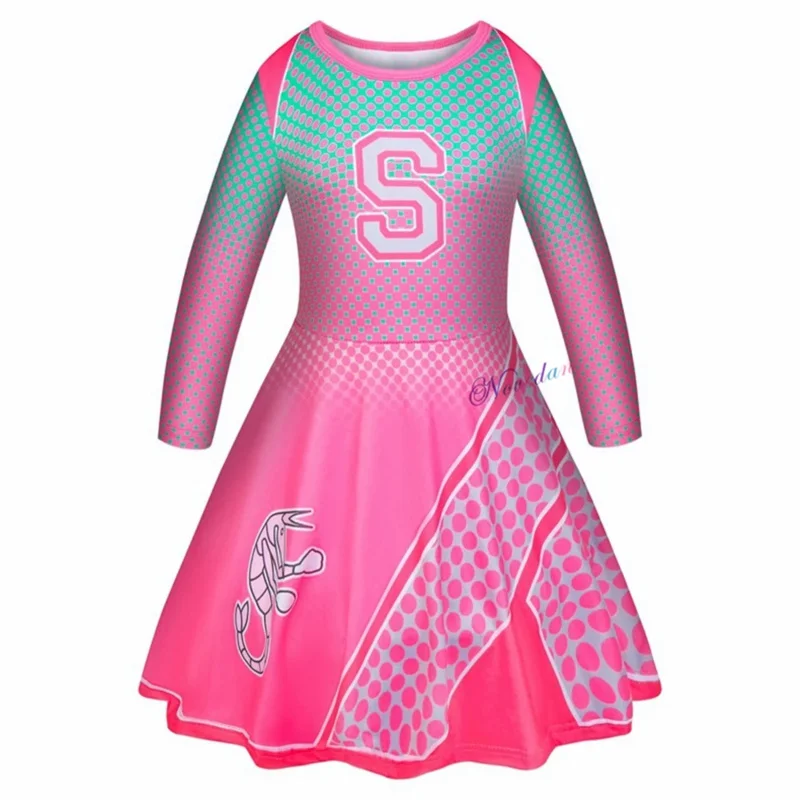 Meninas carnaval halloween cheerleader traje cosplay crianças zumbi addison roupa fantasia vestido uniforme de alegria roupas