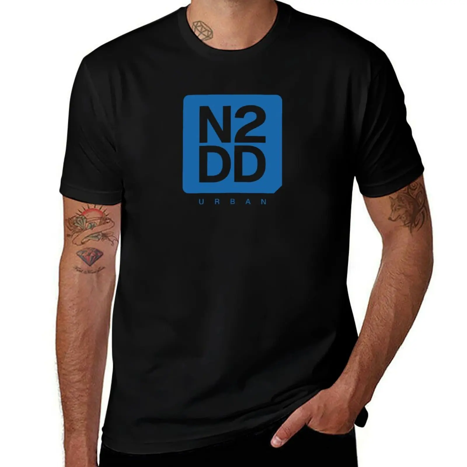 

N2DD Urban Logo Chip Square T-Shirt cute clothes plus size tops oversizeds man clothes mens cotton t shirts