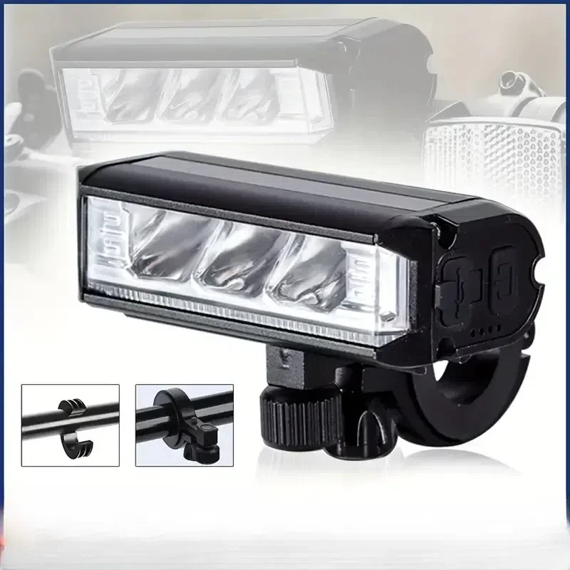 

Ультраяркий светодиодный комплект велосипедных фонарей, перезаряжаемая через USB велосипедная фара — многорежимная, ночная фара дальнего света,