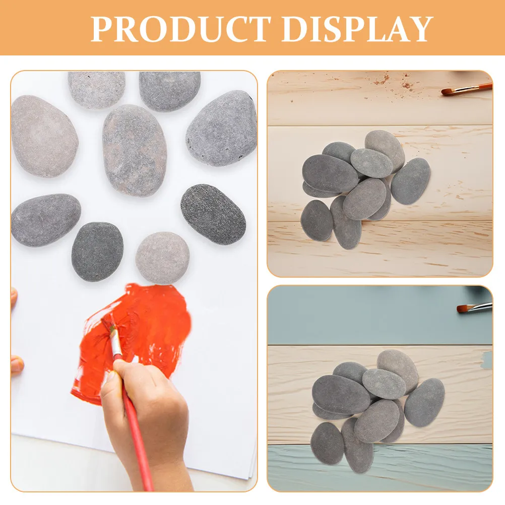 10pcs Smooth Polished River Rocks Diy Painting Rocks for Kids Creative Craft Garden Decor Graffiti Polished Rock Fish Tanks deco
