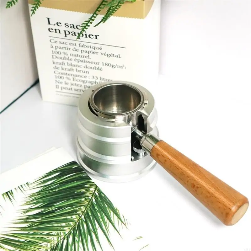 

Y5LF 51/53/54/58mm Coffee Filter Handle Holder Aluminum Alloy Espresso Mat Stand