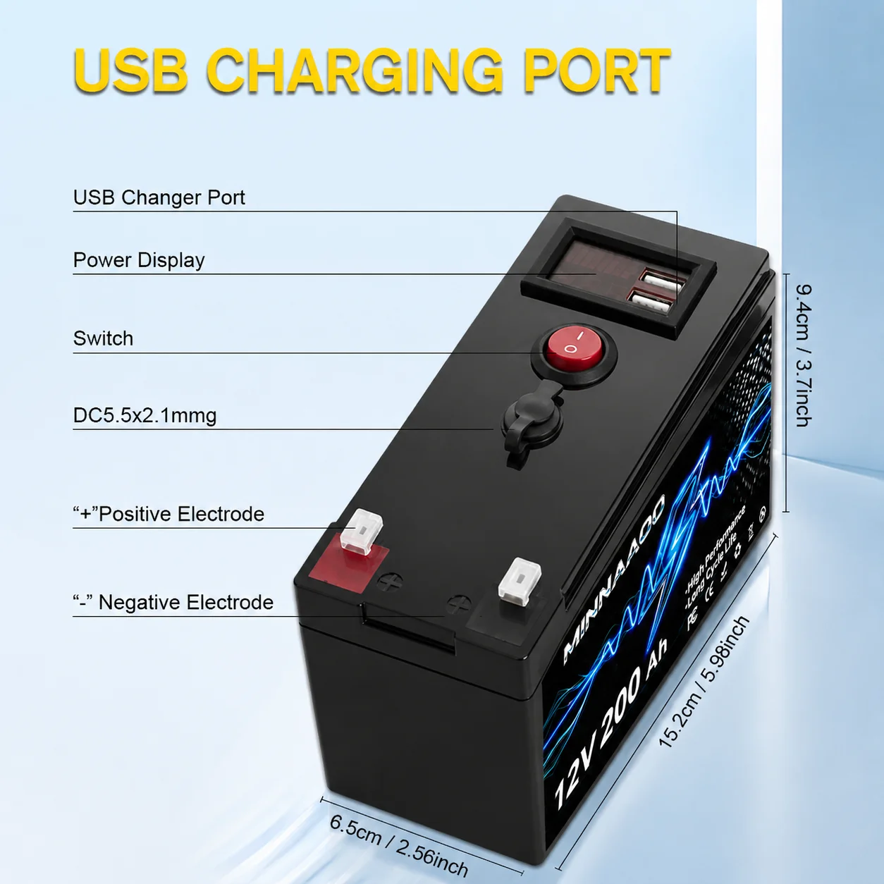 LiFePO4 battery 12V 200Ah 180Ah 120Ah for household lights, RVs, emergency power supply 4000+deep cycle release Built-in BMS