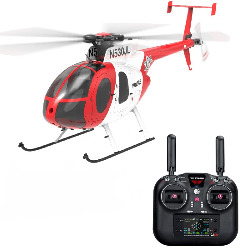 YXZNRC Remote Control Helicopter F119S MD500 Simulation Single Blade 6 Channel GPS One Key Return Model For Outdoor Hobby Lovers