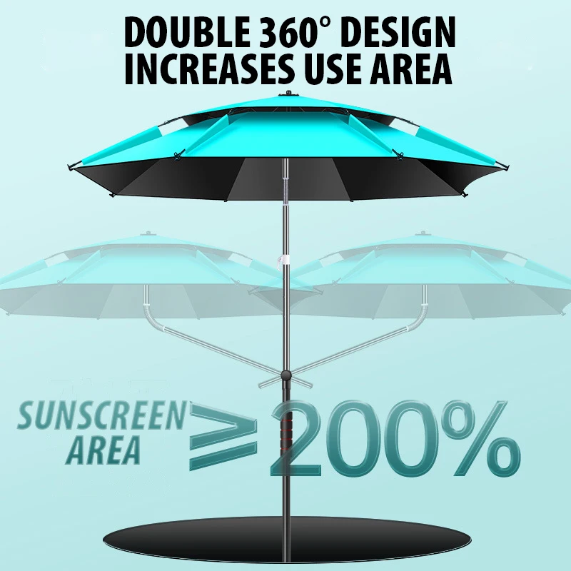 스테인리스 스틸 낚시 우산 접는 해변 양산 두꺼운 범용 정원 파라솔