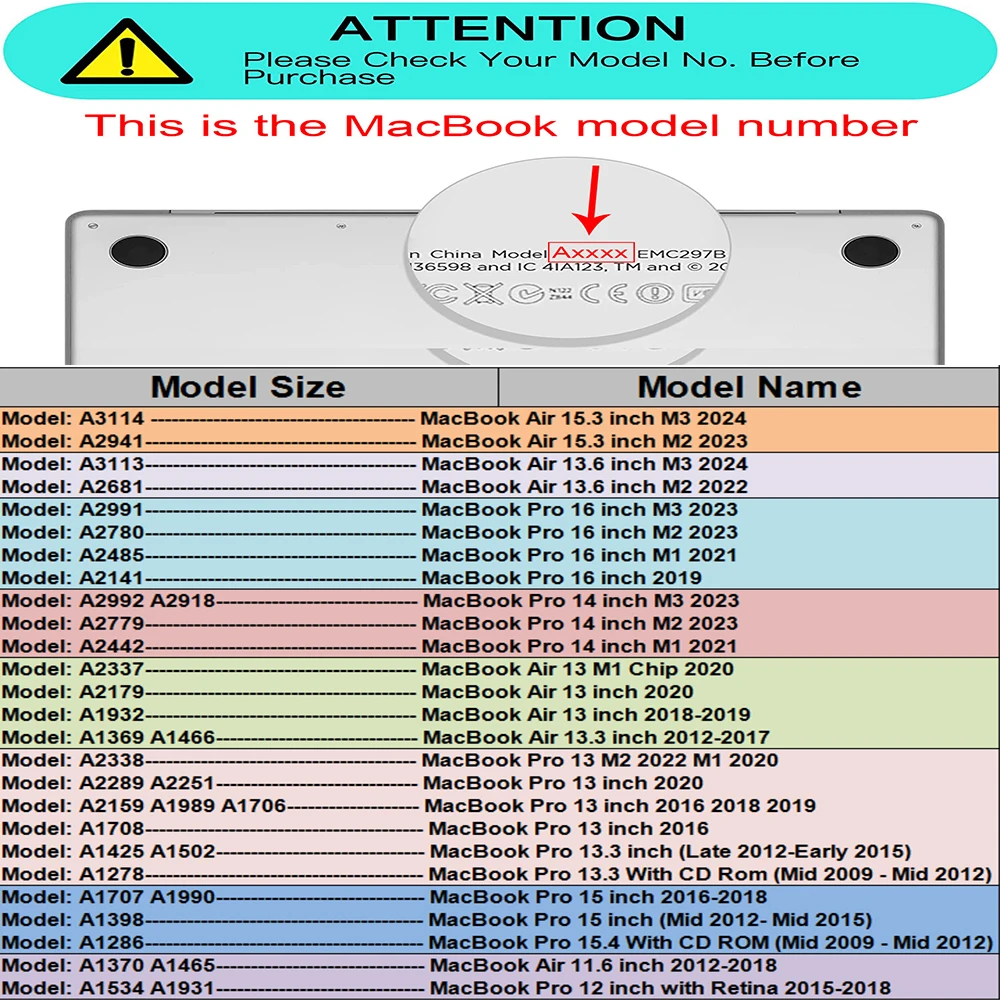 2024 New Laptop Case For Macbook Air 13.6 15 M3 A3113 A3114 Funda Mac Book Pro 13 14 16 M1 M2 M3 Chip Stand Cover Accessories