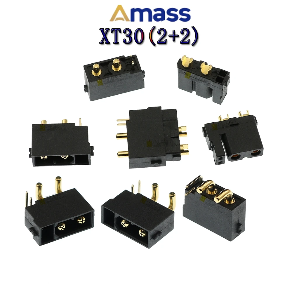 1 stücke Amass XT30 XT30PB XT30PW(2 + 2) T modell flugzeug Stecker Batterie Anschluss Set Männlich Weiblich Vergoldete Bananen Stecker für RC Teile