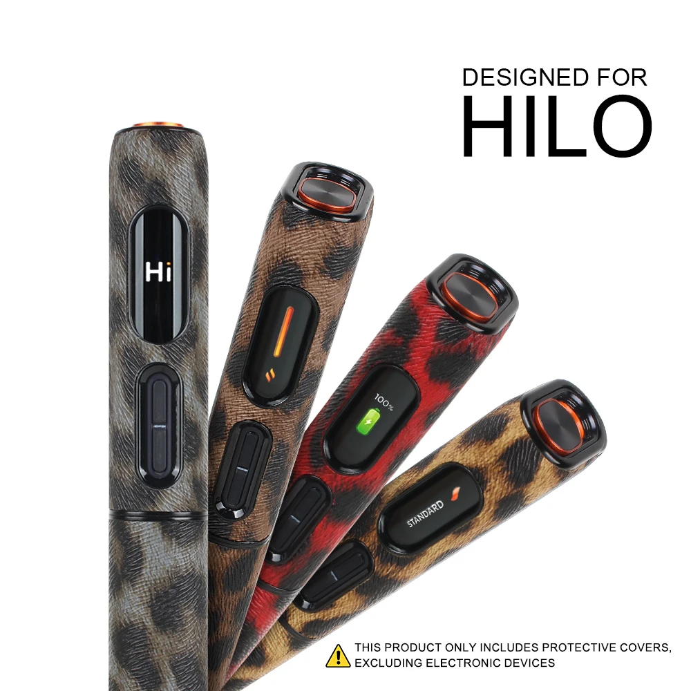 

PU leather protective case suitable for HILO, featuring the leopard print pattern to protect electronic cigarette accessories.