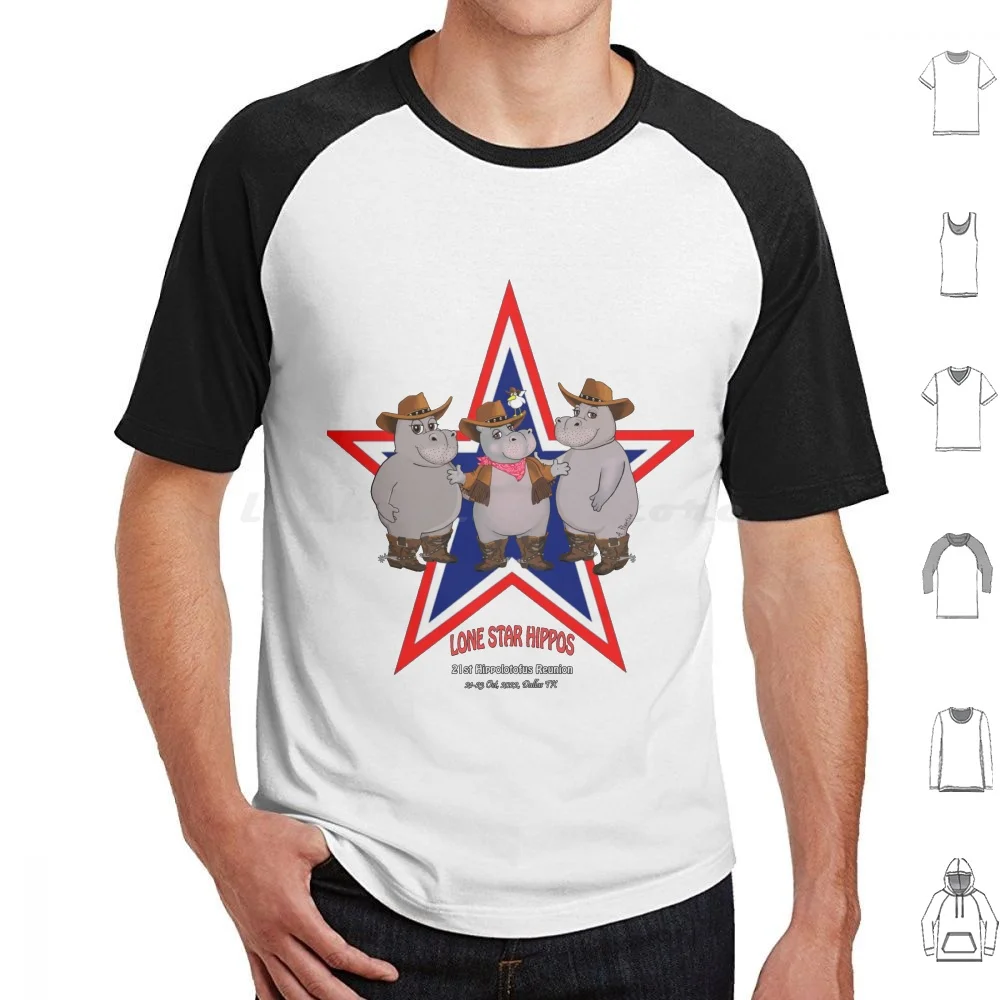 2022, dallas, texas t camisa tamanho grande 100% algodão hipopótamo hipopótamo texas solitário estrela hipopótamo vermelho branco azul botas de cowboy