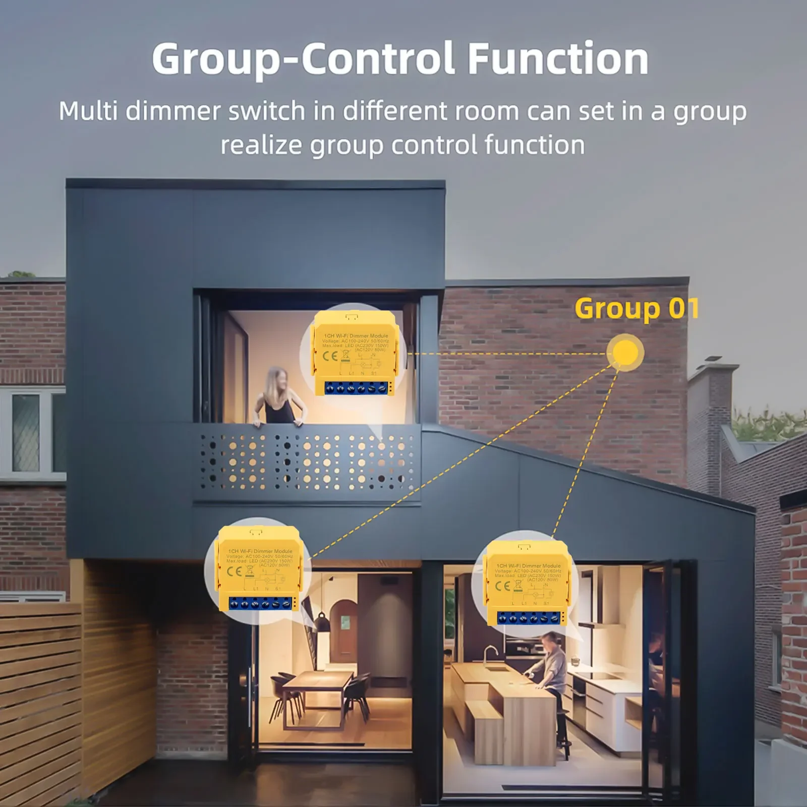 

WiFi Smart Dimmer Light Switch Group Control Function Smart Dimmer Countdown Product Name Dimmer Family Share Function