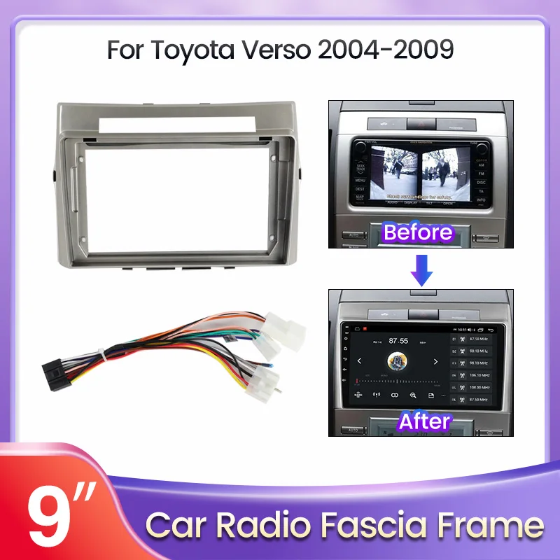 

Automobile Console Framework for Toyota Corolla Verso AR10 2004 - 2009 Panel Dash Player Cable Canbus Adapter Dash Fascia Kit