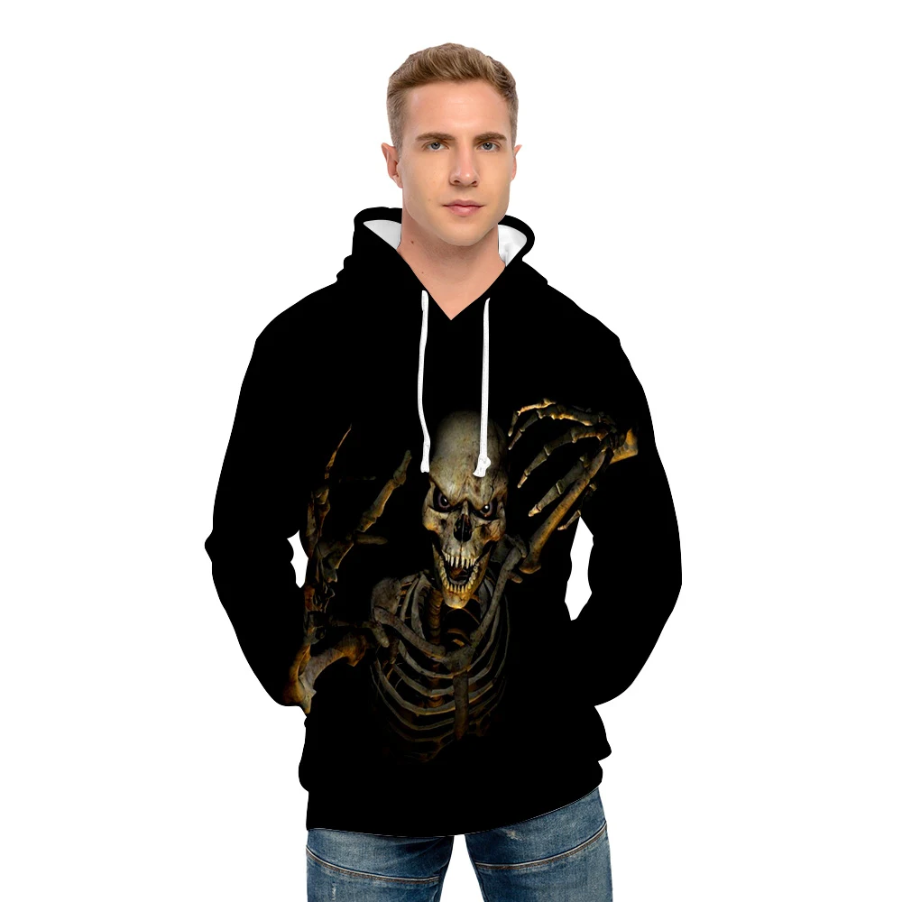 

Y2K Skull Head Style Hoodies 2022 Winter New Grunge Long Sleeve Sweatshirt Casual Hooded Jacket Streetwear 13