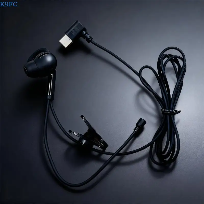K9FC 3.5mm/Type C Single Side In Ear Earphone Earbud Coiled Corded Headsets for Mobile Phone Tablets Computer MP3 Player