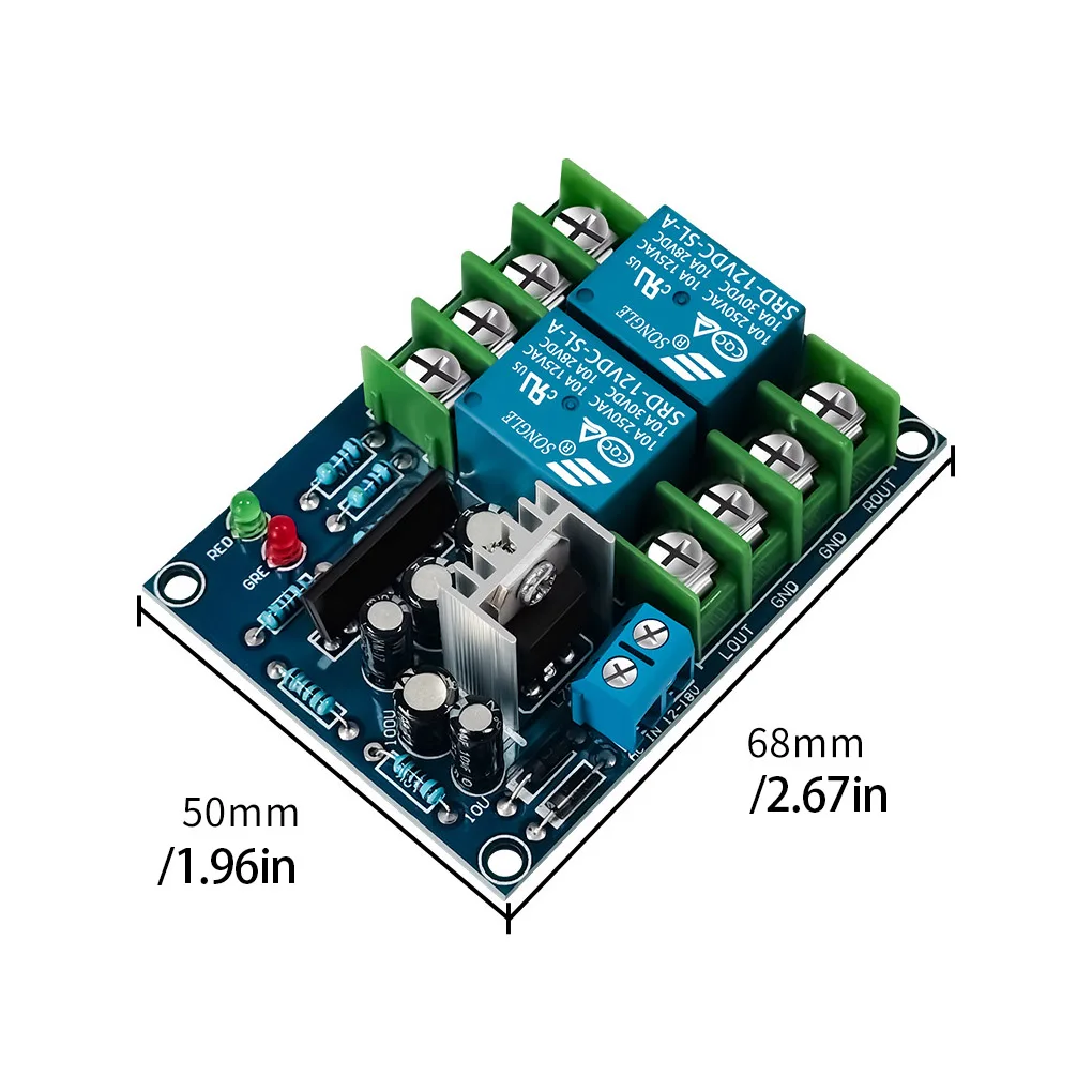 10A Speaker Protection Circuit Board Dual Channel Audio Amplifier Relay Protector Replacement Sound Loudspeaker