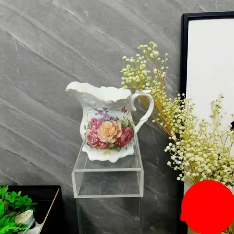Ceramic European Milk Pot Handmade Gold Drawing British Home Simple New Commercial Hotel KTV Restaurant