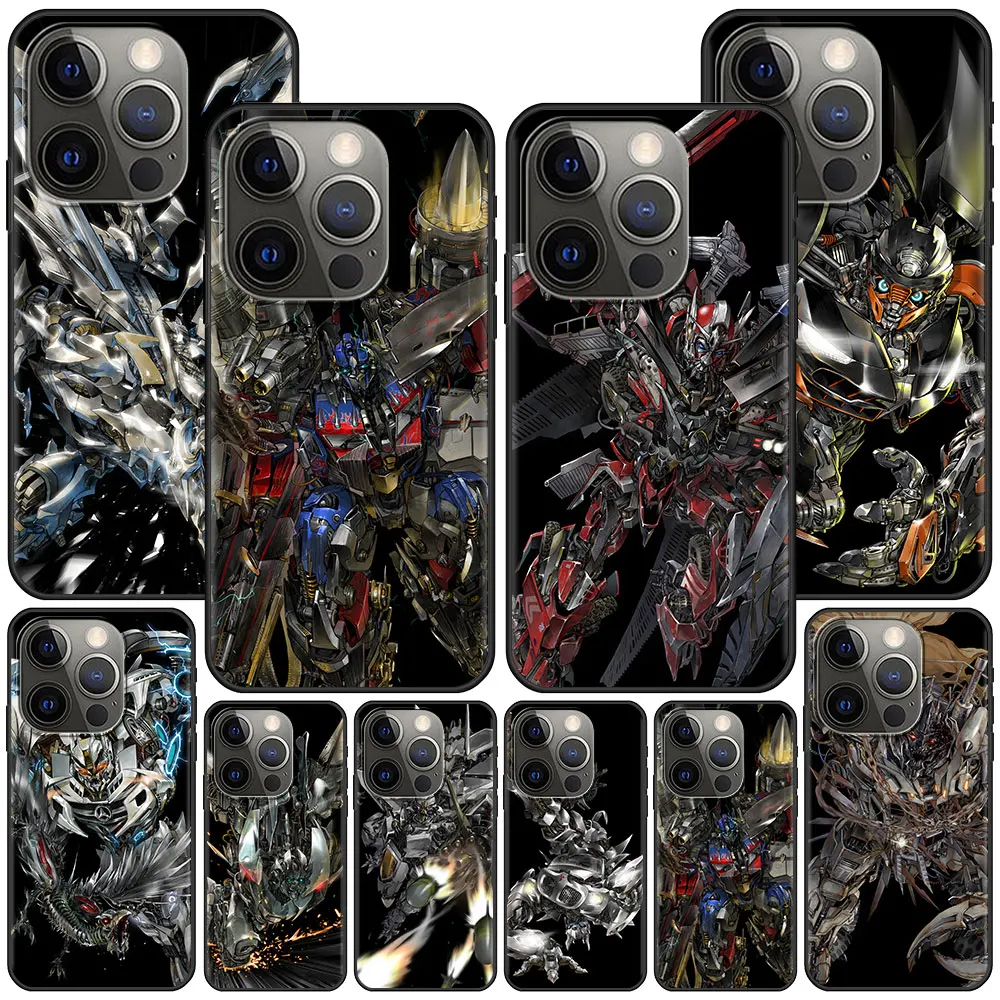 Optimus Prime Cybertron Sentinel Prime Case for iPhone 13 14 16 Plus 11 12 Mini 15 Pro Max 7 8 SE 2020 X XS XR Black Phone Cover