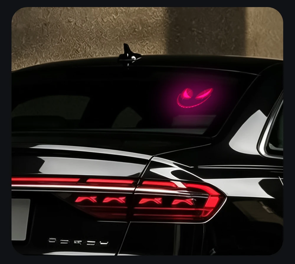 Teufelsauge LED-Licht Auto 3D Dynamisches Solarlicht Atmosphärenlicht Dekoratives Licht Fensterglaslicht Kabellos – Detail 10