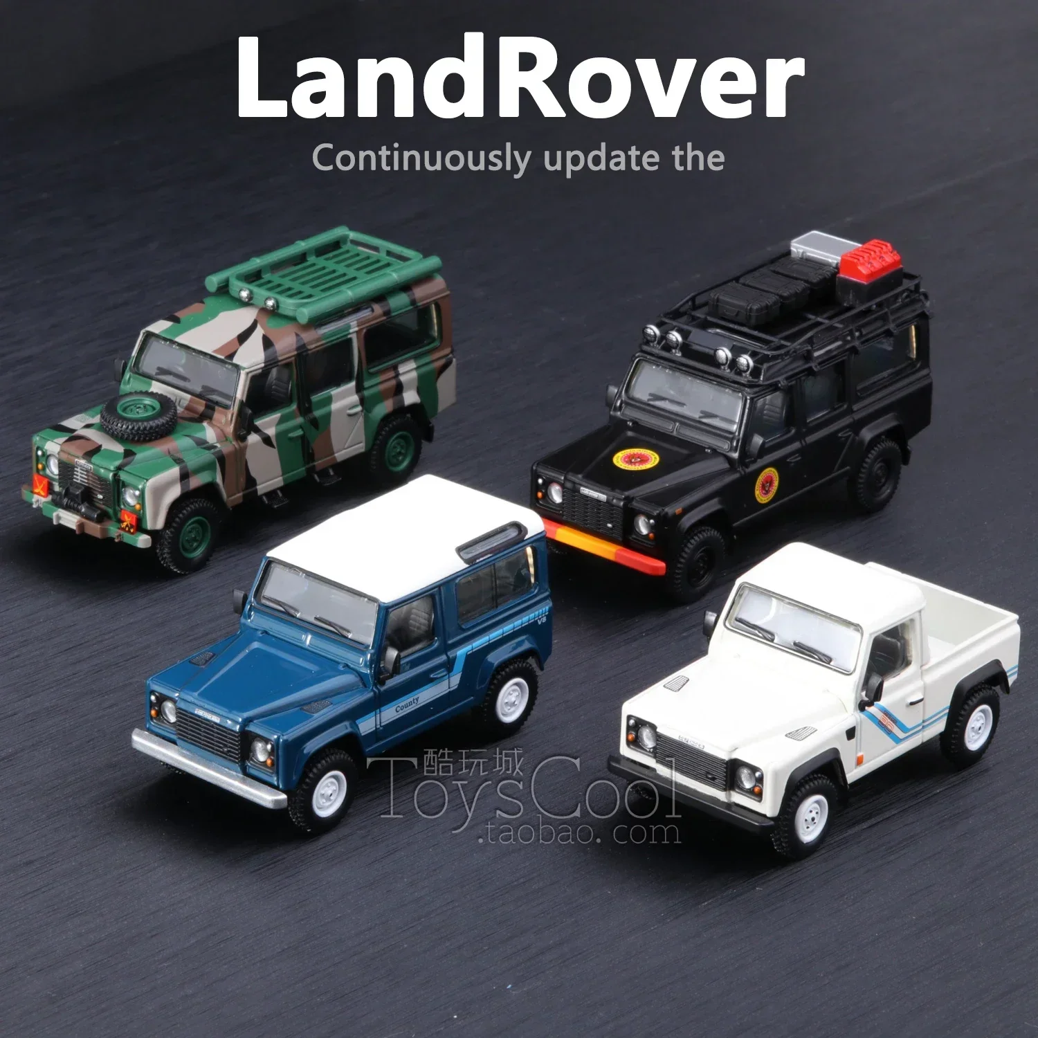 MINIGT 1/64 Land Rover Collection 90 County Wagon Stratos Alloy Car Model Boy Toy MGT Cross-country Car