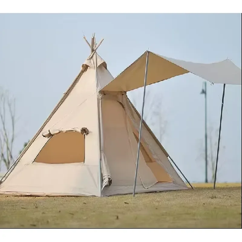 Portable Thickened Indian Triangle Large Pyramid Children Adult Indoor Outdoor Foldable Camping Tent