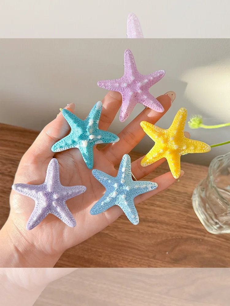 

Очаровательная заколка для волос Reatic Sea Star, женская заколка для волос Novo, пляжная боковая заколка для волос Dubill, аксессуар для фотофии, модель Fem