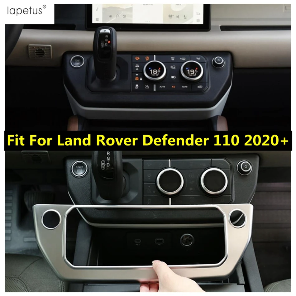 

Central Control Shift Gear Panel Frame Decoration Cover Kit Trim Accessories Interior For Land Rover Defender 110 2020 - 2023