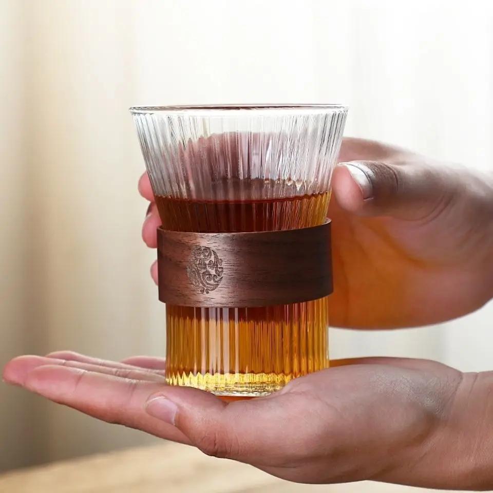 Coffee Cups Japanese Vertical Patterned Coffee Cup Household Tea Cup Insulated Glass