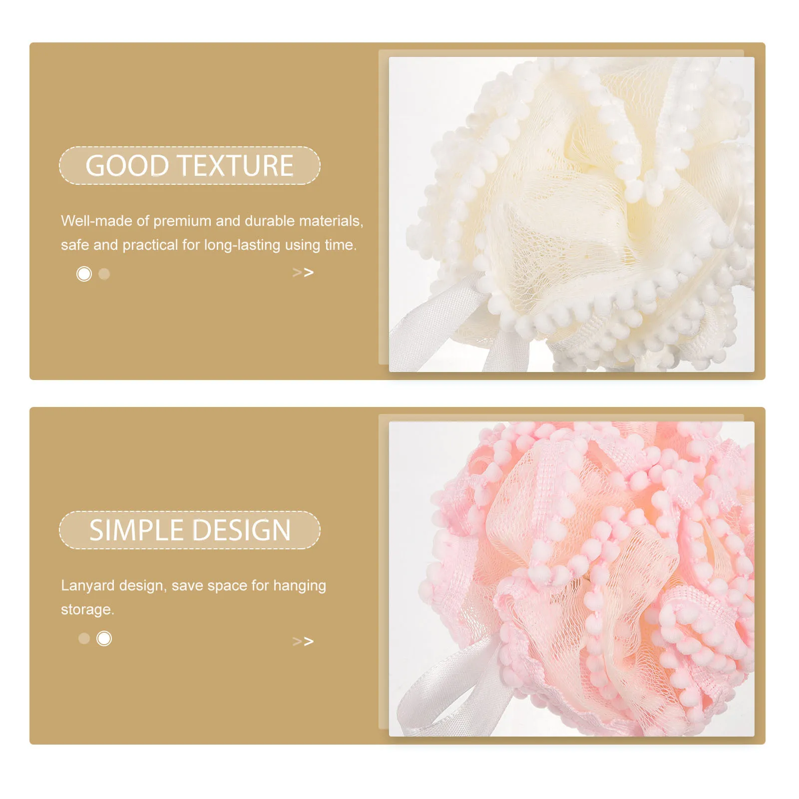 

2Pcs Bathing Ball Shower Scrubber Colored Bath Ball for Home Travel Exfoliating Body Skin Scrubber Shower Skin Cleaning Tool