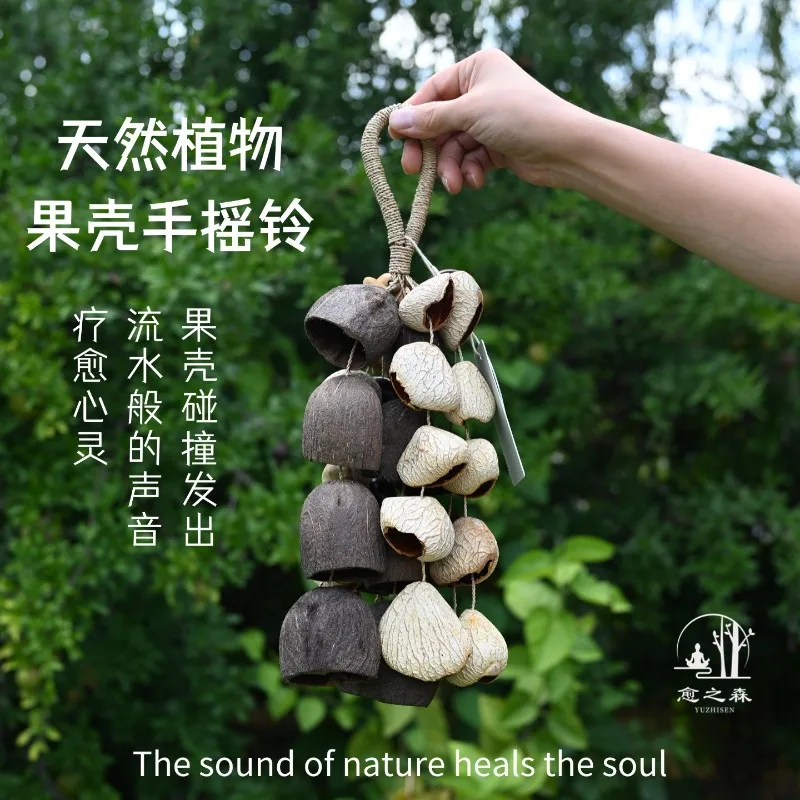 FruitBell Hand-Rattle Original Wind Chime Bracelet Music Accompaniment Healing Sound Therapy Instrument Natural Plant Instrument