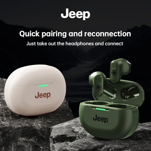 Imagen 2 del producto Jeep TWS auriculares inalámbricos Bluetooth auriculares deportivos de música auriculares estéreo HiFi auriculares con reducción de ruido con micrófono voz HD