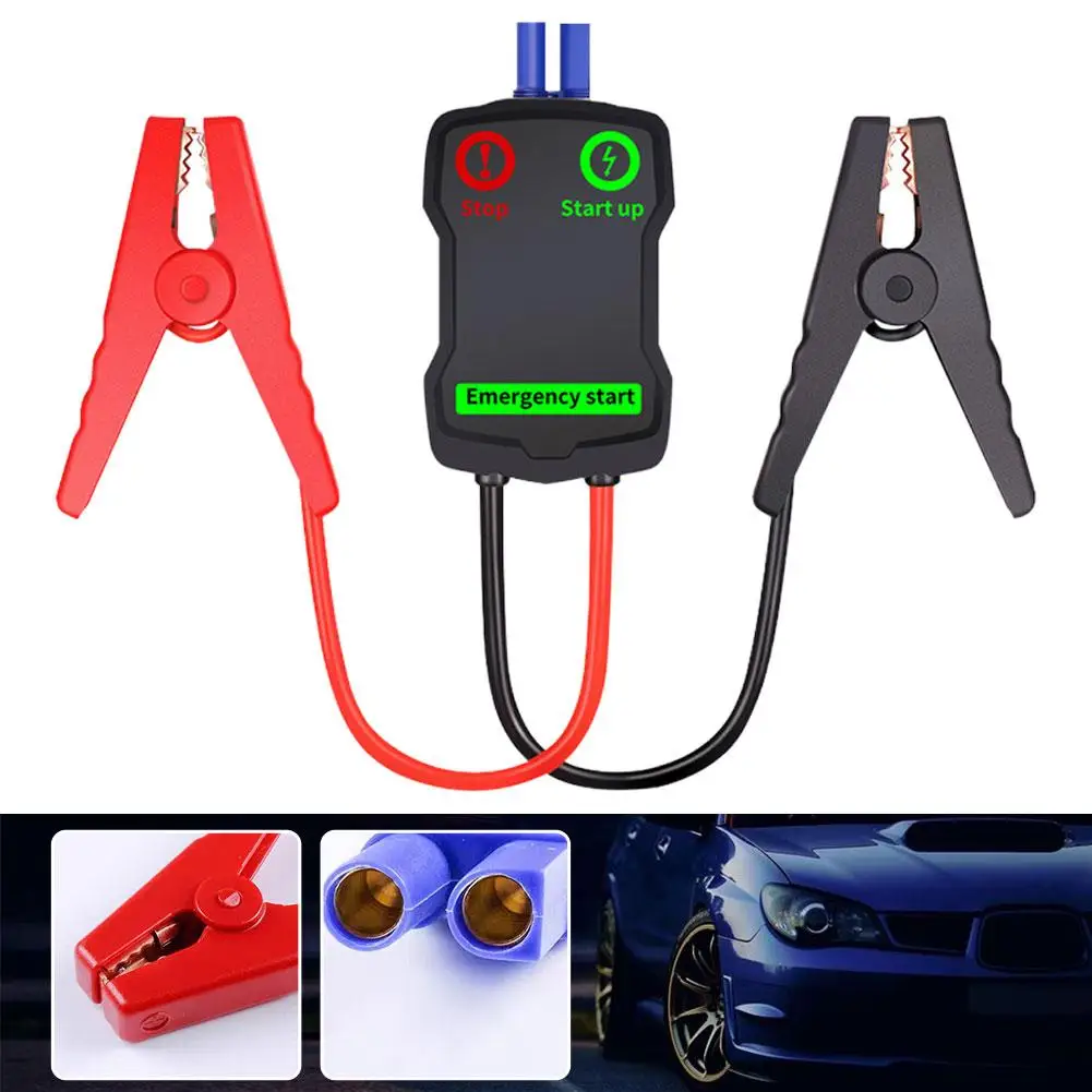 12v Car Emergency Jumper Cable Clip Intelligent Clamp Booster Smart Battery Clips Jump Starter With EC5 Plug Connector Alligator